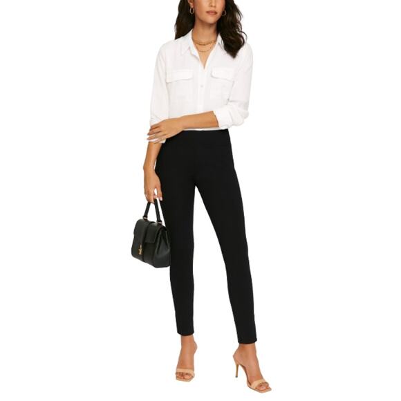 Joan Vass Black Stretch Pants Classic Sz S - Picture 1 of 6